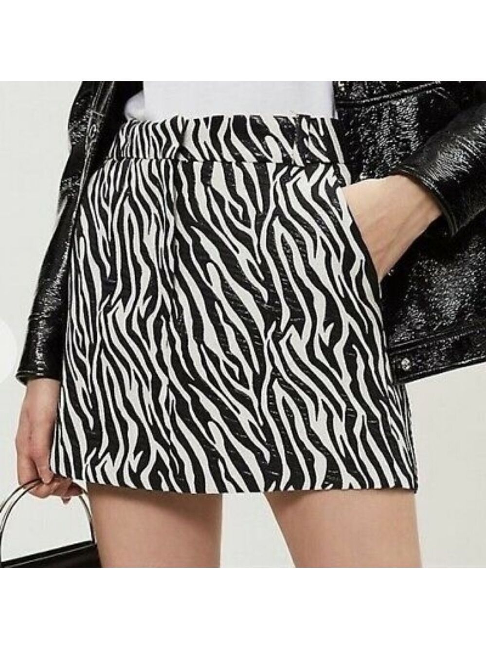 Top Shop Zebra Print Mini Skirt